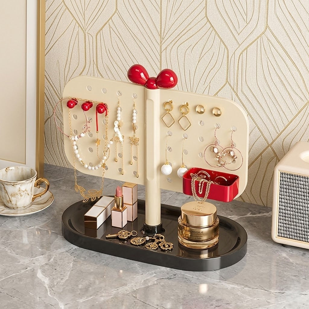 Creative Cream Style Desktop Pegboard Organizer