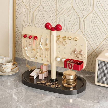 Creative Cream Style Desktop Pegboard Organizer