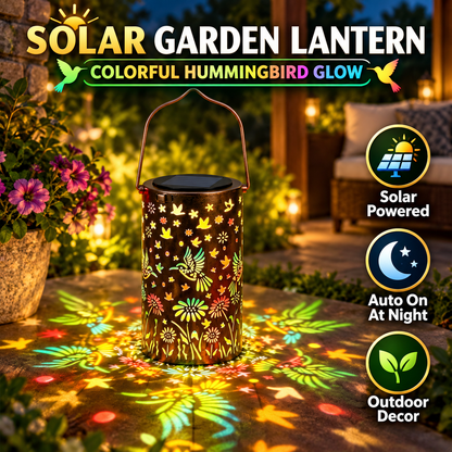 Solar Hummingbird Garden Lantern
