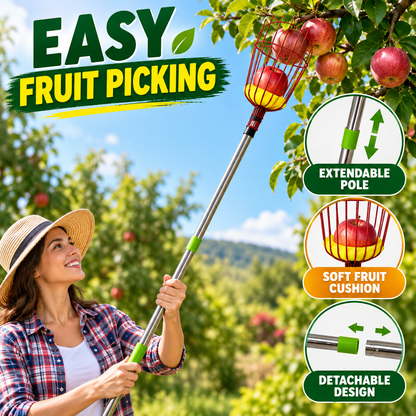 Fruit Picker Tool with Extension Pole
