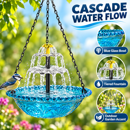 Hanging Glass Bird Bath Fountain