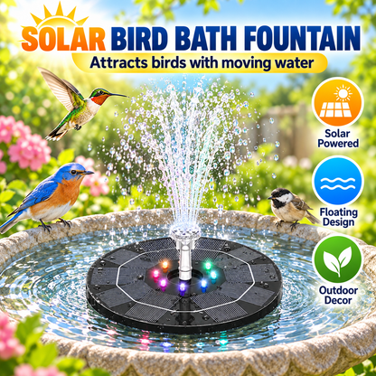 Solar Fountain Pump with LED Lights