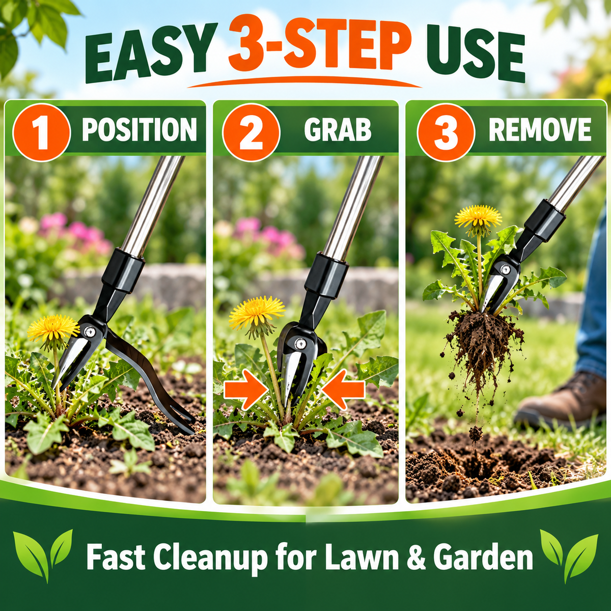 Long-Handle Manual Weed Remover