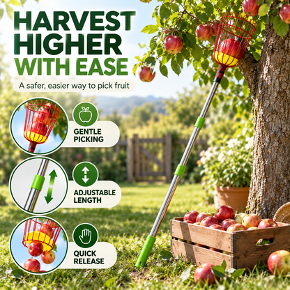 Fruit Picker Tool with Extension Pole