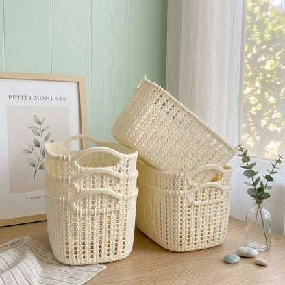 Woven Texture Desktop Storage Basket