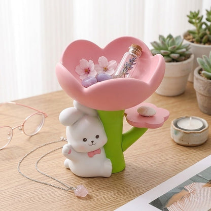 Creative Rabbit & Tulip Desktop Organizer