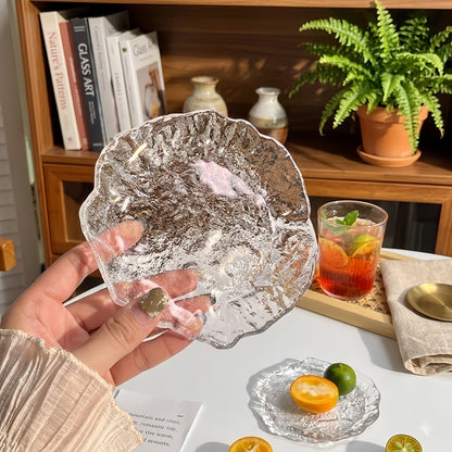 Dreamy Ice-Dew Series | Irregular  Art Glass Plates